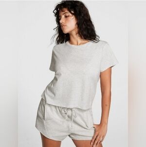 PINK Victoria's Secret Gray Short Sleeve Tee